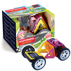 Конструктор магнитный Magformers Rally Kart Set (Girl), 8 дет., машинка, фигурка девочки