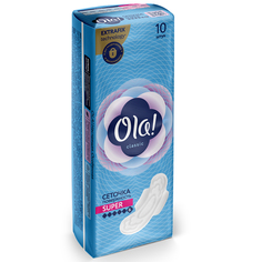 Прокладки Ola Wings Super классические удлиненные с сеточкой Top Dry10
