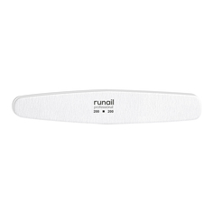 Пилка RuNail для искусственных ногтей, белая, овал, 200/200