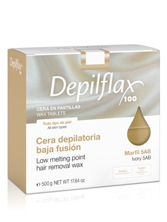 Воск для депиляции Depilflax Слоновая кость 500 г