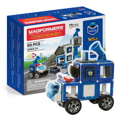 Конструктор магнитный Magformers Amazing Police Set, 50 деталей (полиция, большой набор)