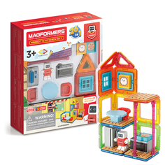 Конструктор магнитный Magformers Minibots Kitchen Set, 33 детали (кухня робота)