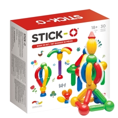 Конструктор магнитный STICK-O Basic Set 30 деталей, 901003 для детей от 1 года