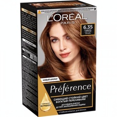 Краска для волос LOreal Paris Preference 6.35 янтарный светлый, 174 мл