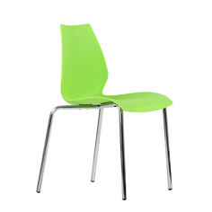 Стул Barneo N-234 Lili хром металл, стопируемый, зеленый