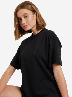 Футболка женская adidas Wording Loose Fit, Черный, размер 40-42