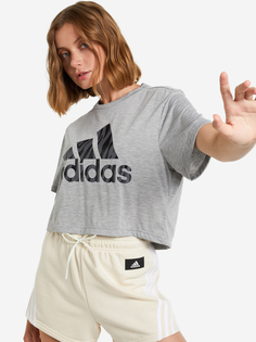 Футболка женская adidas Aeroready Designed To Move, Серый, размер 48-50
