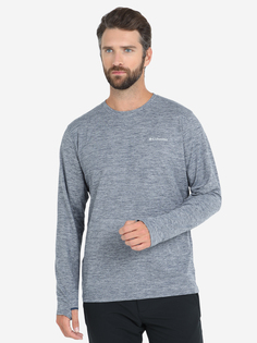 Футболка с длинным рукавом мужская Columbia Tech Trail Long Sleeve Crew II, Синий, размер 54