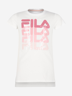 Футболка для девочек FILA, Белый, размер 140