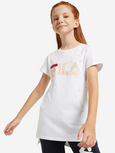 Футболка для девочек FILA, Белый, размер 128