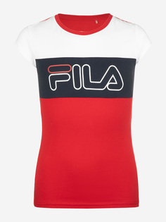 Футболка для девочек FILA, Красный, размер 164