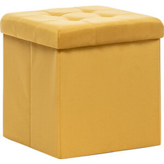 Пуф Leset Куба складной квадратныйВелюр V 56 горчичный