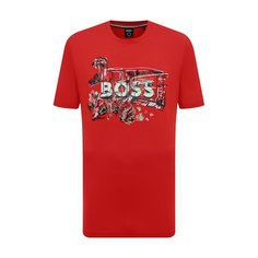 Хлопковая футболка BOSS