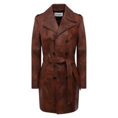 Кожаное пальто Saint Laurent