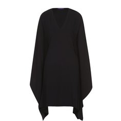 Мини-платье прямого кроя с широкими рукавами и V-образным вырезом Ralph Lauren