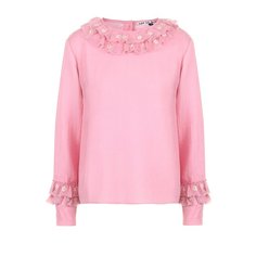 Шерстяная блуза с длинным рукавом и оборками Jupe by Jackie