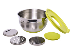 Миска для смешивания с крышкой и 3-мя терками BS4001RS/GA Oursson AG