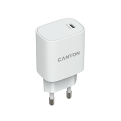 Сетевое зарядное устройство CANYON H-20-02 1xUSB Type-C 3 А белый