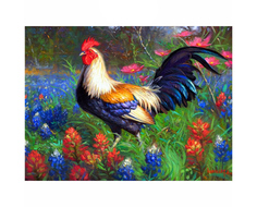 Алмазная мозаика "Большой петух", 41928, 20х25 см No Brand