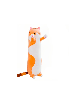 Мягкая игрушка Market toys lab антистресс кот-батон-багет, 110 см, рыжий