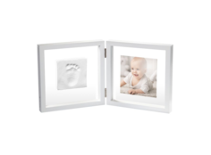 Рамочка двойная прозрачная Baby Art Baby Style с отпечатком, белый 3601095800