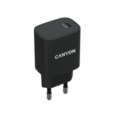 Сетевое зарядное устройство CANYON H-20-02 1xUSB Type-C 3 А черный