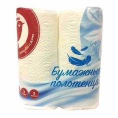 Бумажные полотенца АШАН Красная птица двухслойные 2 рулона