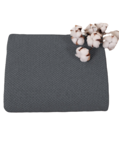 Плед вязаный Warm Whiff Серый 160x220 см Хлопок 100 %
