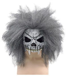 Аксессуар для карнавала Bristol Полумаска Череп пирата с волосами