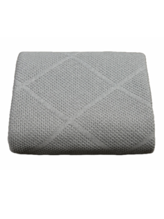 Плед вязаный Warm Whiff Светло-серый 220x240 см Хлопок 100 %