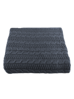 Плед вязаный Warm Whiff Серый 180x220 см Хлопок 100 %