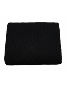 Плед вязаный Warm Whiff Черный 180x220 см Хлопок 100 %