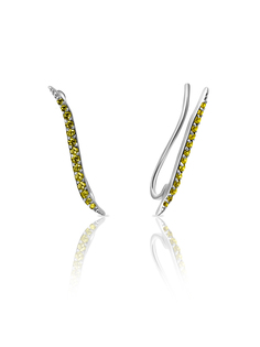 Серьги каффы из серебра с фианитом SKAZKA Natali Romanovoi 32048