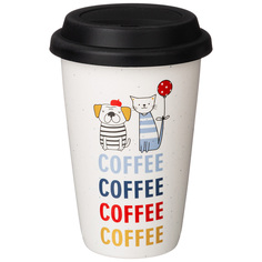 Кружка Lefard "Coffemania" с силиконовой крышкой, 390 мл (260-650)