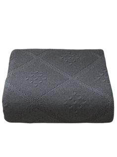 Плед вязаный Warm Whiff Серый 120х220 см Хлопок 100 %