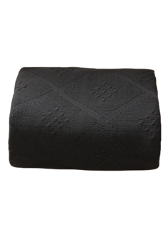 Плед вязаный Warm Whiff Черный 220x240 см Хлопок 100%