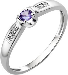 Кольцо из белого золота с танзанитом/бриллиантом р.16.5 Империал K1211-228 Imperial