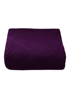 Плед вязаный Warm Whiff Фиолетовый 180x220 см Хлопок 100 %