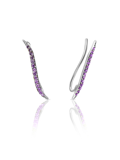 Серьги каффы из серебра с фианитом SKAZKA Natali Romanovoi 32048