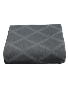 Плед вязаный Warm Whiff Серый 180x220 см Хлопок 100 %