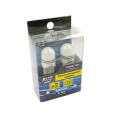Автолампа T088B T20/белый/(W3x16q) 6SMD 3030, 2 contact(7443),10-30V коробка 2 шт AVS