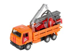 Набор Технопарк Kamaz Эвакуатор и Урал Пожарная машина инерционный SB-19-29-C-WB