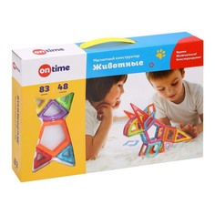Магнитный конструктор On Time Животные 83 детали 45006 No Brand