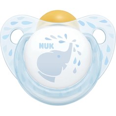 Пустышка ортодонтическая латексная NUK Baby Blue 6-18 мес с контейнером голубая 10734024