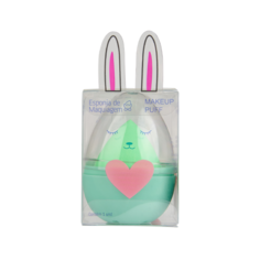 Спонж косметический в футляре Accessories зеленый Makeup Puff 4х5.5 см 1 шт
