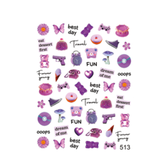 Наклейки для ногтей Krimle Слайдер-дизайн 513 1 шт