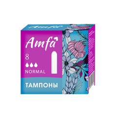 Тампоны Amfa Normal 3 капель 8 шт