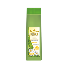 Шампунь для сухих и поврежденных волос Flora Зеленая Линия Восстанавливающий Ромашка 400мл