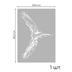 Наклейка на ноутбук VEROL "Ангел" 25.6х36.3 см, виниловая наклейка на крышку ноутбука