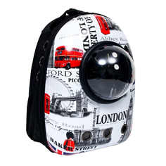 Рюкзак для переноски животных Пижон с окном для обзора Лондон, 32 х 25 х 42 см